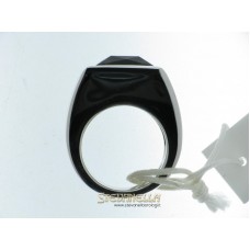 PIANEGONDA anello argento e quarzo fumè carrè referenza AA010532 mis.16 new 